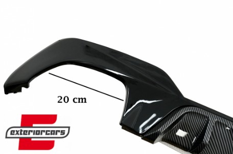 Difuzor zraka M340i M look (piano crna/carbon) / BMW serije 3 G20 G28 limuzina G21 karavan (2018-06.2022), RDBMG20MPCFBT