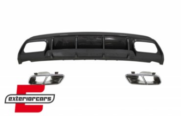 Difuzor zraka & nastavci auspuha A45 AMG dizajn (Carbon look) / Mercedes A-klasa W176 (2013-2018), CORDMBW176FCFA45C