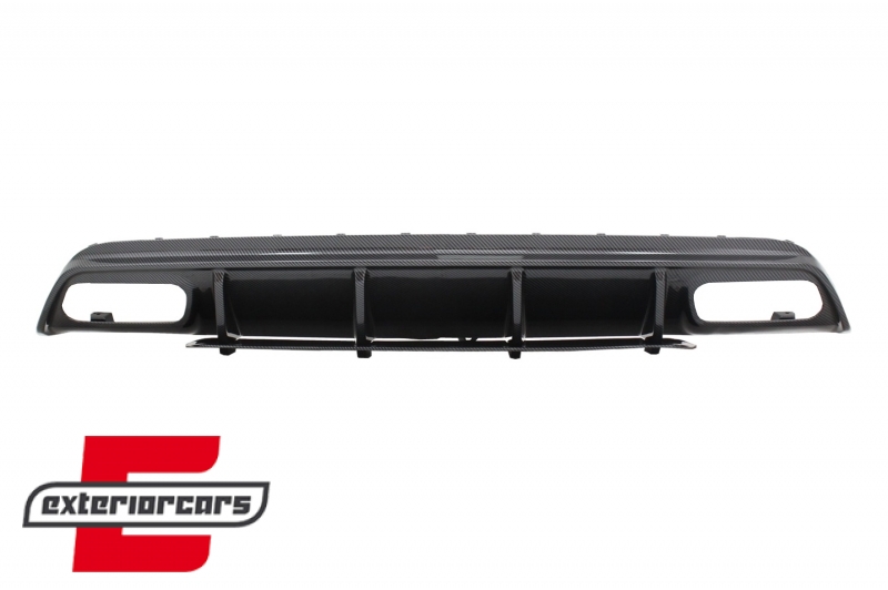 Difuzor zraka & nastavci auspuha A45 AMG dizajn (Carbon look) / Mercedes A-klasa W176 (2013-2018), CORDMBW176FCFA45C