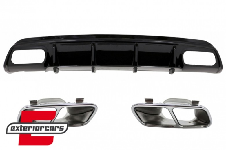 Difuzor zraka & nastavci auspuha A45 AMG dizajn / Mercedes A-klasa W176 (2012-2018), CORDMBW176FA45