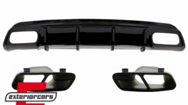 Difuzor zraka & nastavci auspuha A45 AMG dizajn / Mercedes A-klasa W176 (2012-2018), CORDMBW176FA45B