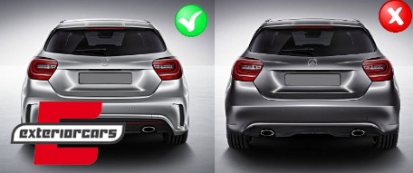 Difuzor zraka & nastavci auspuha A45 AMG dizajn / Mercedes A-klasa W176 (2012-2018), RDMBW176AMG