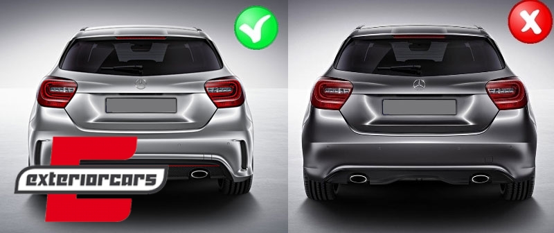 Difuzor zraka & nastavci auspuha A45 AMG dizajn / Mercedes A-klasa W176 (2012-2018), RDMBW176AMG