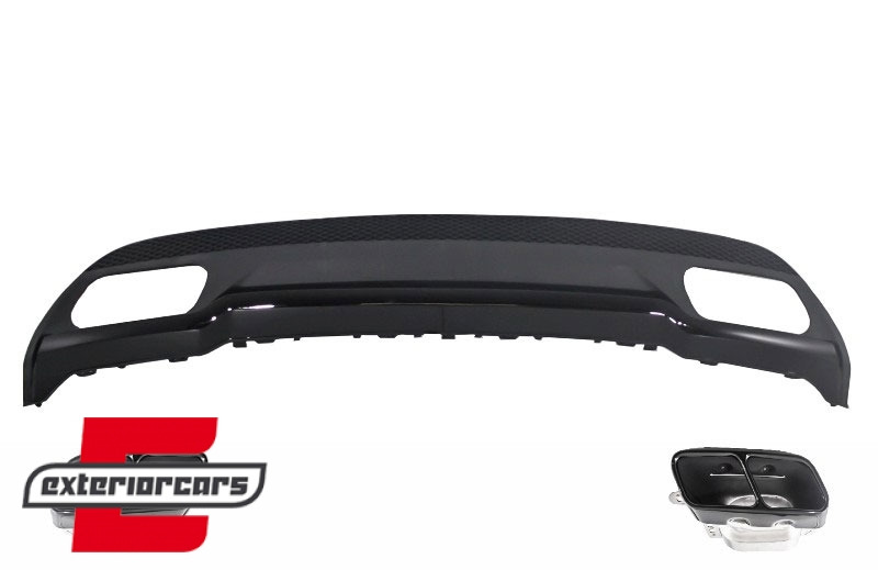 Difuzor zraka & nastavci auspuha A45 AMG dizajn / Mercedes A-klasa W176 (2012-2018), RDMBW176AMGB