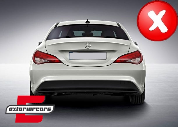 Difuzor zraka & nastavci auspuha AMG dizajn (crna/srebrna) / Mercedes CLA W117 (2013-2018), RDMBW117AMG