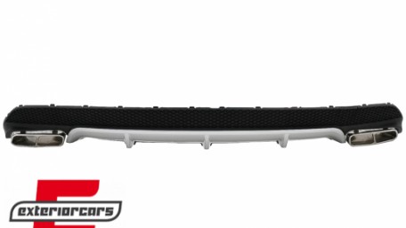 Difuzor zraka & nastavci auspuha AMG dizajn (crna/srebrna) / Mercedes CLA W117 (2013-2018), RDMBW117AMG
