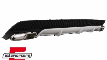 Difuzor zraka & nastavci auspuha AMG dizajn (crna/srebrna) / Mercedes CLA W117 (2013-2018), RDMBW117AMG