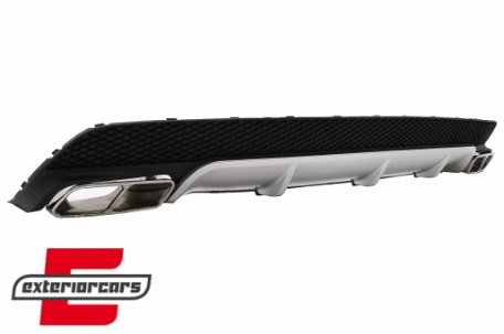 Difuzor zraka & nastavci auspuha AMG dizajn (crna/srebrna) / Mercedes CLA W117 (2013-2018), RDMBW117AMG
