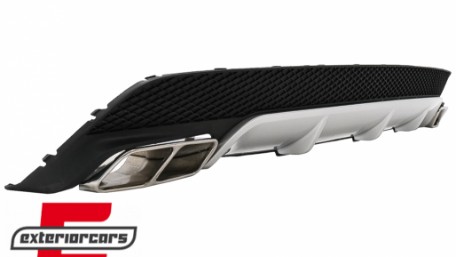 Difuzor zraka & nastavci auspuha AMG dizajn (crna/srebrna) / Mercedes CLA W117 (2013-2018), RDMBW117AMG