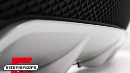 Difuzor zraka & nastavci auspuha AMG dizajn (crna/srebrna) / Mercedes CLA W117 (2013-2018), RDMBW117AMG