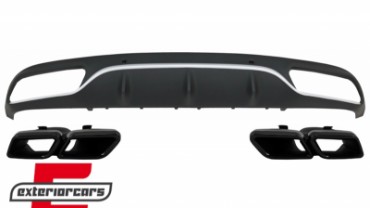 Difuzor zraka & nastavci auspuha C63 AMG dizajn / Mercedes C-klasa C205 A205 Coupe Cabrio (2014-2019), CORDMBC205C63B