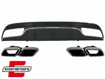 Difuzor zraka & nastavci auspuha C63 AMG dizajn / Mercedes C-klasa W205 S205 (2014-2020), CORDMBW205AMGTY