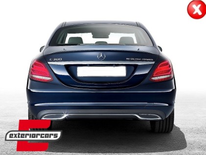 Difuzor zraka & nastavci auspuha C63 AMG dizajn / Mercedes C-klasa W205 S205 (2014-2020), CORDMBW205AMGTYB
