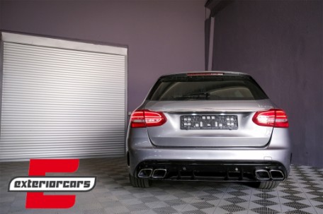 Difuzor zraka & nastavci auspuha C63 S AMG dizajn / Mercedes C-klasa W205 S205 (2014-2020), RDMBW205C63BC