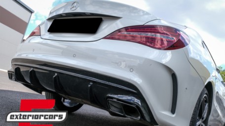 Difuzor zraka & nastavci auspuha Facelift CLA45 AMG dizajn (crna) / Mercedes CLA W117 X117 Shooting Brake (2013-2018), 41352