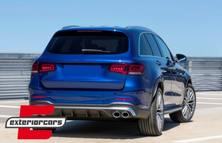 Difuzor zraka & nastavci auspuha GLC43 AMG dizajn / Mercedes GLC SUV X253 Facelift (2020-2022), RDMBGLC253F43S