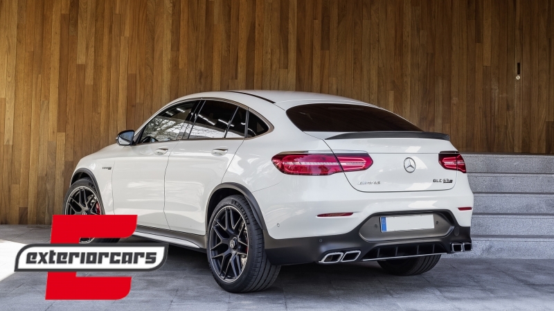 Difuzor zraka & nastavci auspuha GLC63 AMG dizajn (chrome) / Mercedes GLC Coupe C253 Sport Line (2015-2019), RDMBGLC63C253S