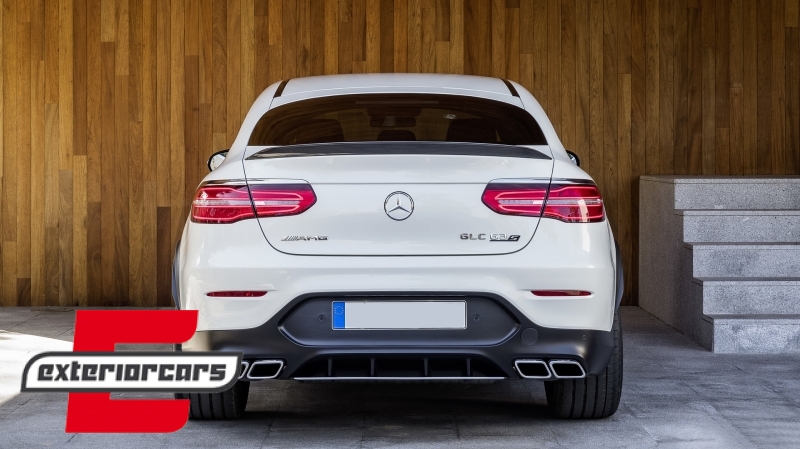 Difuzor zraka & nastavci auspuha GLC63 AMG dizajn (chrome) / Mercedes GLC Coupe C253 Sport Line (2015-2019), RDMBGLC63C253S