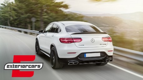 Difuzor zraka & nastavci auspuha GLC63 AMG dizajn (chrome) / Mercedes GLC Coupe C253 Sport Line (2015-2019), RDMBGLC63C253S