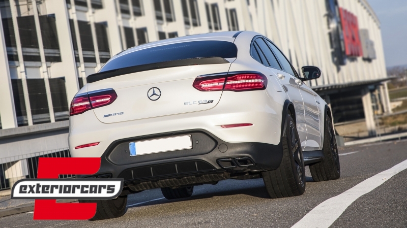 Difuzor zraka & nastavci auspuha GLC63 AMG dizajn (crna) / Mercedes GLC Coupe C253 Sport Line (2015-2019), 39759