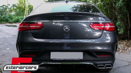 Difuzor zraka & nastavci auspuha GLE63 AMG dizajn (chrome) / Mercedes GLE Coupe C292 Sport Line (2015-2019), RDMBGLEC292