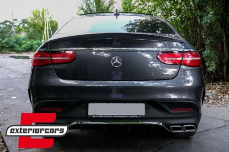 Difuzor zraka & nastavci auspuha GLE63 AMG dizajn (chrome) / Mercedes GLE Coupe C292 Sport Line (2015-2019), RDMBGLEC292