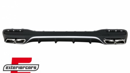Difuzor zraka & nastavci auspuha GLE63 AMG dizajn (chrome) / Mercedes GLE W166 SUV Sport Line (2015-2018), RDMBGLEW166