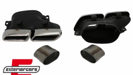 Difuzor zraka & nastavci auspuha GLE63 AMG dizajn (chrome) / Mercedes GLE W166 SUV Sport Line (2015-2018), RDMBGLEW166