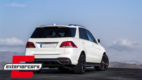 Difuzor zraka & nastavci auspuha GLE63 AMG dizajn (chrome) / Mercedes GLE W166 SUV Sport Line (2015-2018), RDMBGLEW166
