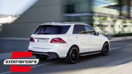 Difuzor zraka & nastavci auspuha GLE63 AMG dizajn (chrome) / Mercedes GLE W166 SUV Sport Line (2015-2018), RDMBGLEW166
