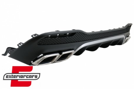Difuzor zraka & nastavci auspuha GLE63 AMG dizajn (chrome) / Mercedes GLE W166 SUV Sport Line (2015-2018), RDMBGLEW166