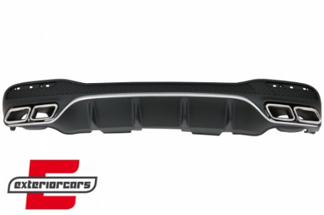 Difuzor zraka & nastavci auspuha GLE63 AMG dizajn (chrome) / Mercedes GLE W166 SUV Sport Line (2015-2018), RDMBGLEW166