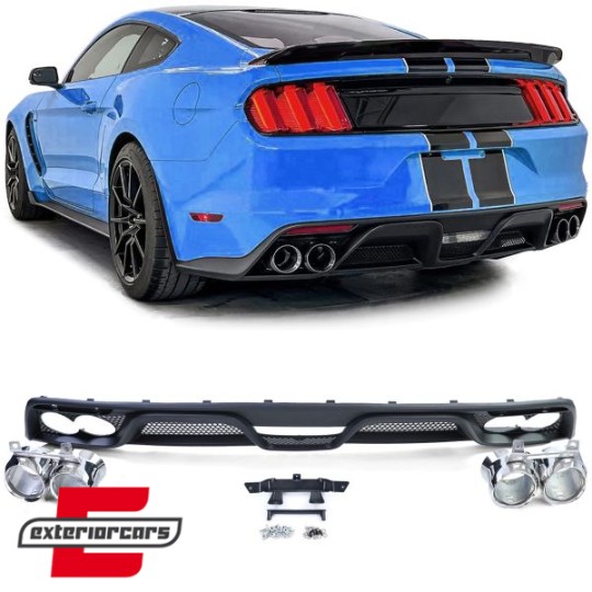 Difuzor zraka & nastavci auspuha GT350 dizajn / Ford Mustang Mk6 VI (2015-2017), 41491