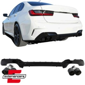 Difuzor zraka & nastavci auspuha M-dizajn (carbon) / BMW serije 3 G20 G28 limuzina G21 karavan (2018-2022), 41701SET
