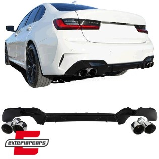Difuzor zraka & nastavci auspuha M-dizajn (chrome) / BMW serije 3 G20 G28 limuzina G21 karavan (2018-2022), 41699SET