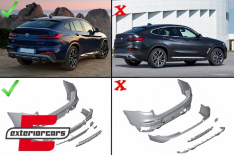 Difuzor zraka & nastavci auspuha M Sport dizajn / BMW X4 G02 M Sport (2018-07.2021), 41584