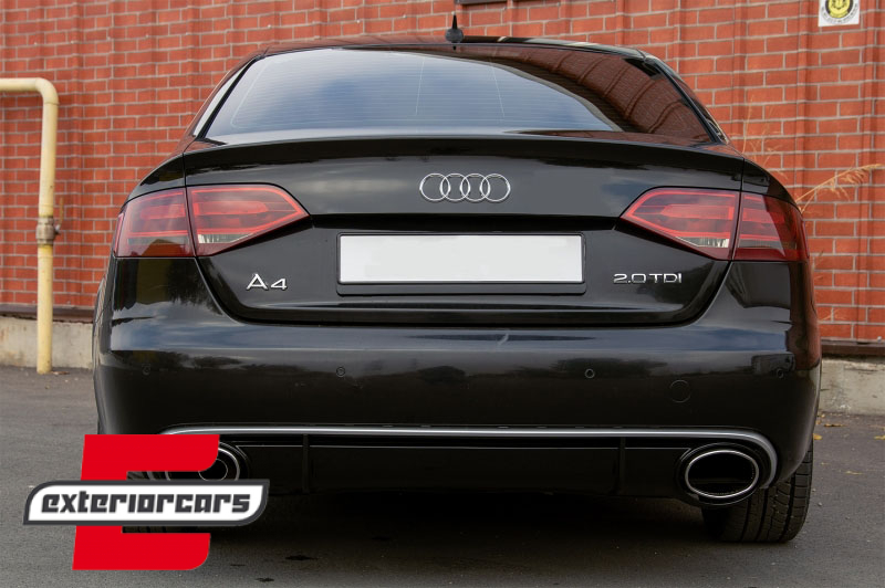 Difuzor zraka & nastavci auspuha RS4 dizajn / Audi A4 B8 limuzina karavan (2007-2011), RDAURS4