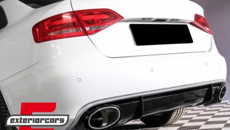 Difuzor zraka & nastavci auspuha RS4 dizajn / AUDI A4 B8.5 limuzina karavan Facelift (2012-2015), ZTAU03