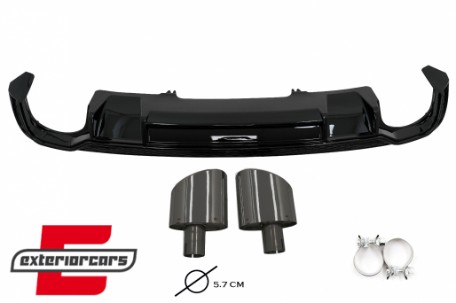 Difuzor zraka & nastavci auspuha RS4 dizajn / Audi A4 B9 8W limuzina karavan (2016-2018), RDAUA4B9N