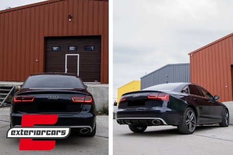 Difuzor zraka & nastavci auspuha RS6 dizajn / Audi A6 C7 4G limuzina karavan (2011-2014), RDAUA64GRS6