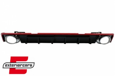 Difuzor zraka & nastavci auspuha RS6 dizajn (crvena) / Audi A6 C8 4K limuzina karavan (2018-2022), RDAUA64KRS6R