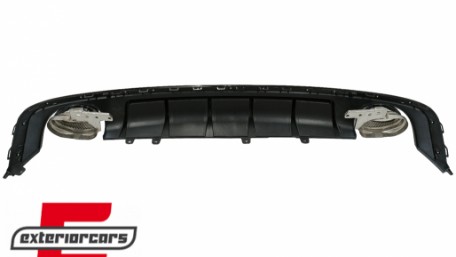 Difuzor zraka & nastavci auspuha RS6 dizajn (piano crna) / Audi A6 C8 4K limuzina karavan (2018-2022), RDAUA64KRS6B