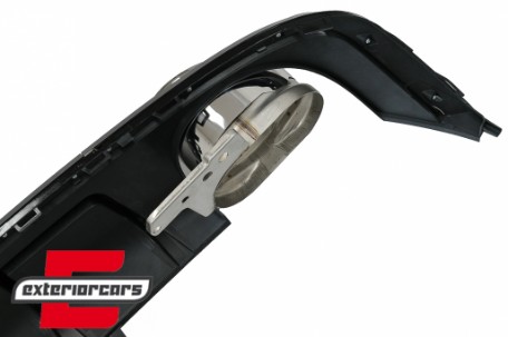 Difuzor zraka & nastavci auspuha RS6 dizajn (piano crna) / Audi A6 C8 4K limuzina karavan (2018-2022), RDAUA64KRS6B