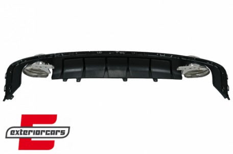 Difuzor zraka & nastavci auspuha RS6 dizajn (srebrna) / Audi A6 C8 4K limuzina karavan (2018-2022), RDAUA64KRS6C