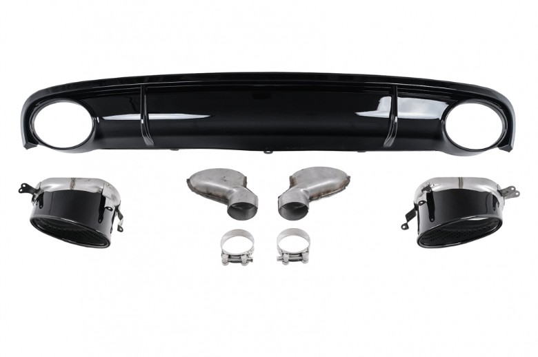 Difuzor zraka & nastavci auspuha RS7 dizajn (crna) / Audi A7 4G (2010-2014), RDAUA74GPB