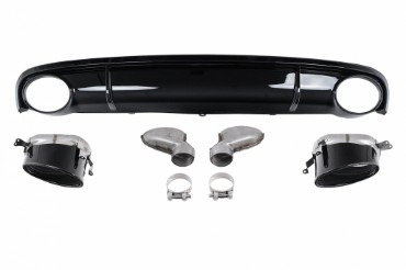 Difuzor zraka & nastavci auspuha RS7 dizajn (crna) / Audi A7 4G (2010-2014), RDAUA74GPB