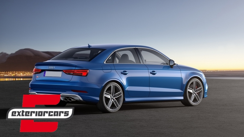 Difuzor zraka & nastavci auspuha S3 dizajn / Audi A3 8V Facelift (2016-2019) limuzina cabrio, CORDAUA38VFSSTY