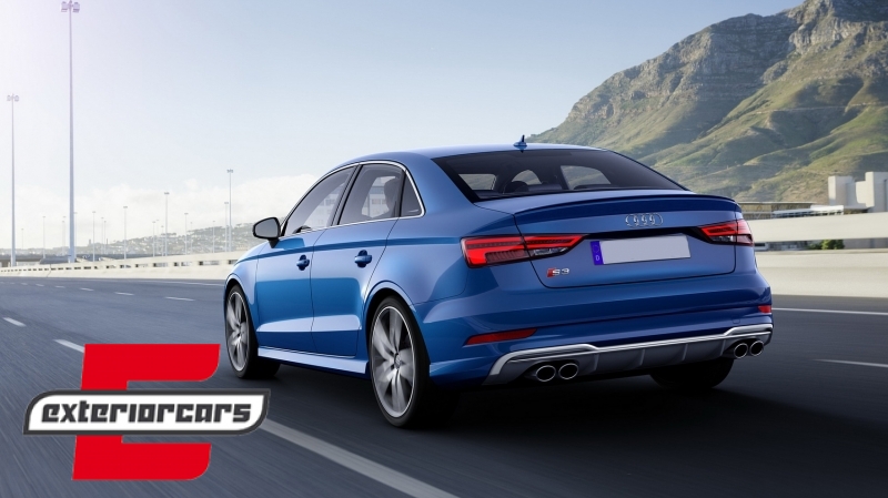 Difuzor zraka & nastavci auspuha S3 dizajn / Audi A3 8V Facelift (2016-2019) limuzina cabrio, CORDAUA38VFSSTY