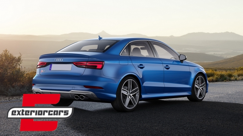 Difuzor zraka & nastavci auspuha S3 dizajn / Audi A3 8V Facelift (2016-2019) limuzina cabrio, CORDAUA38VFSSTY