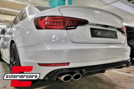 Difuzor zraka & nastavci auspuha S4 dizajn / Audi A4 B9 8W Facelift (2020-2024), RDAUA4B9FSB